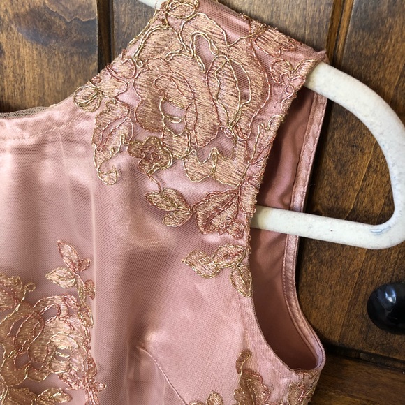 BOSTON PROPER🌷Golden Rose Lace Corset Tie Dress - Picture 9 of 11